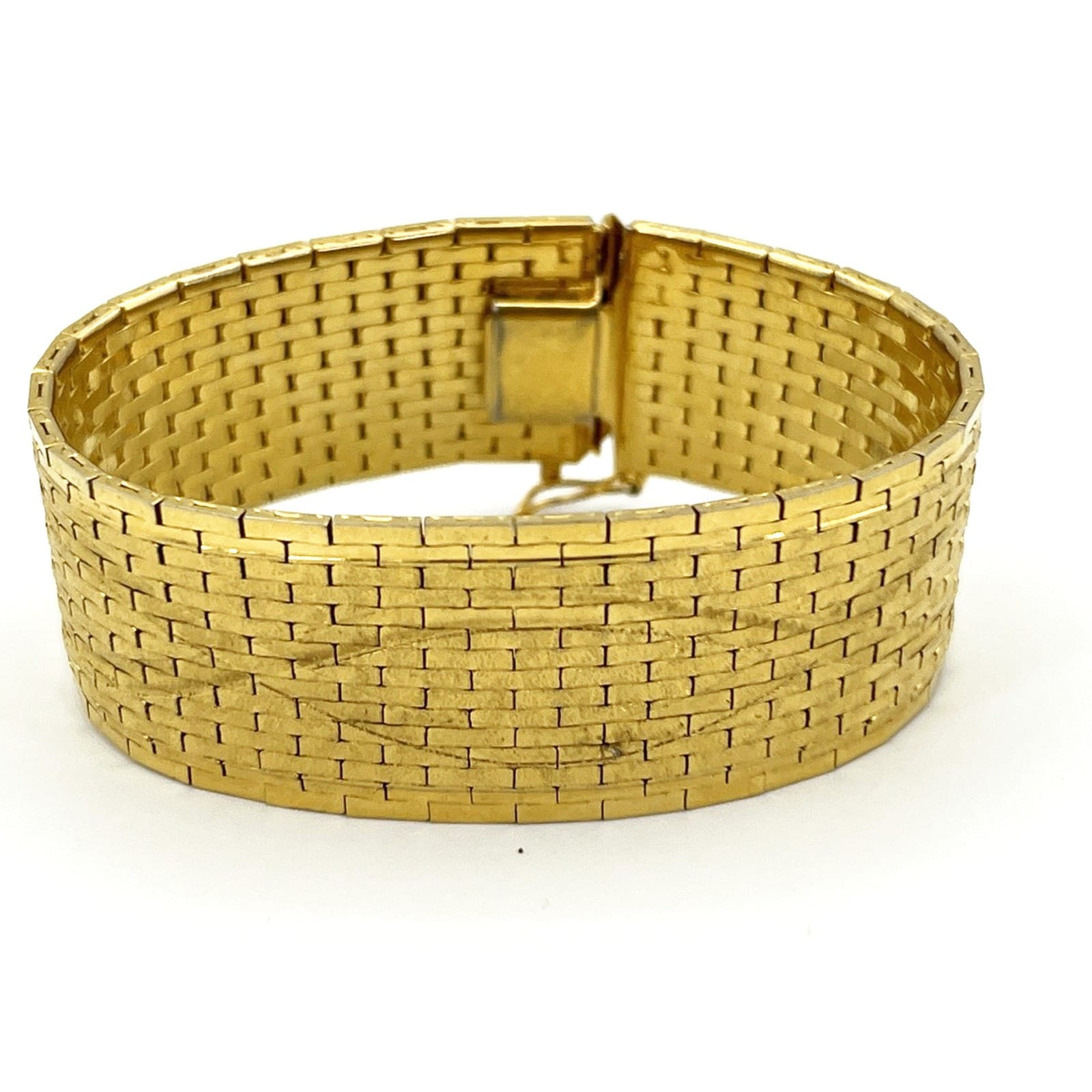 Bracciale da donna in Oro 18 kt Placcato braccialetto fascia semi rigido anni 50 Categoria  Bigiotteria & Accessori
