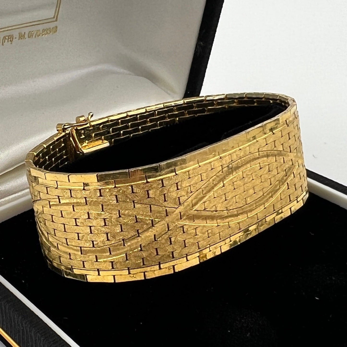 Bracciale da donna in Oro 18 kt Placcato braccialetto fascia semi rigido anni 50 Categoria  Bigiotteria & Accessori