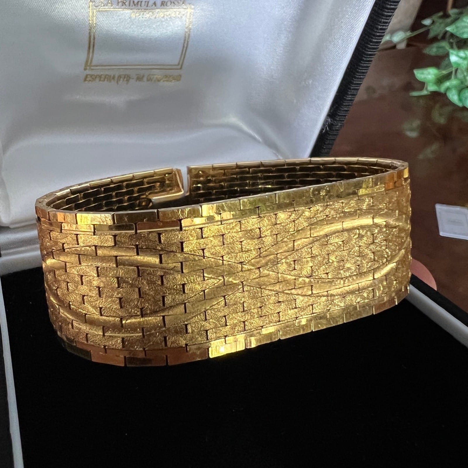 Bracciale da donna in Oro 18 kt Placcato braccialetto fascia semi rigido anni 50 Categoria  Bigiotteria & Accessori