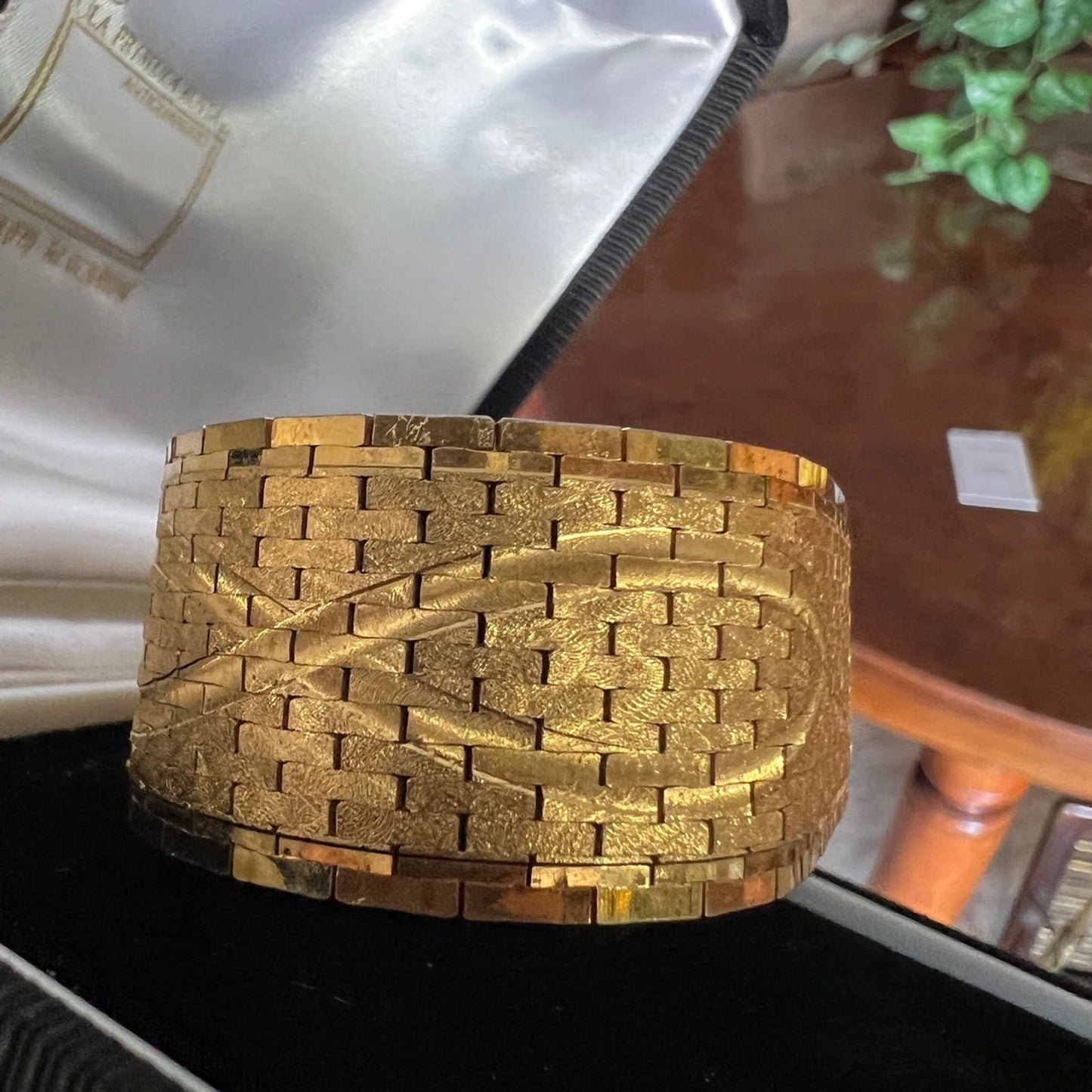 Bracciale da donna in Oro 18 kt Placcato braccialetto fascia semi rigido anni 50 Categoria  Bigiotteria & Accessori