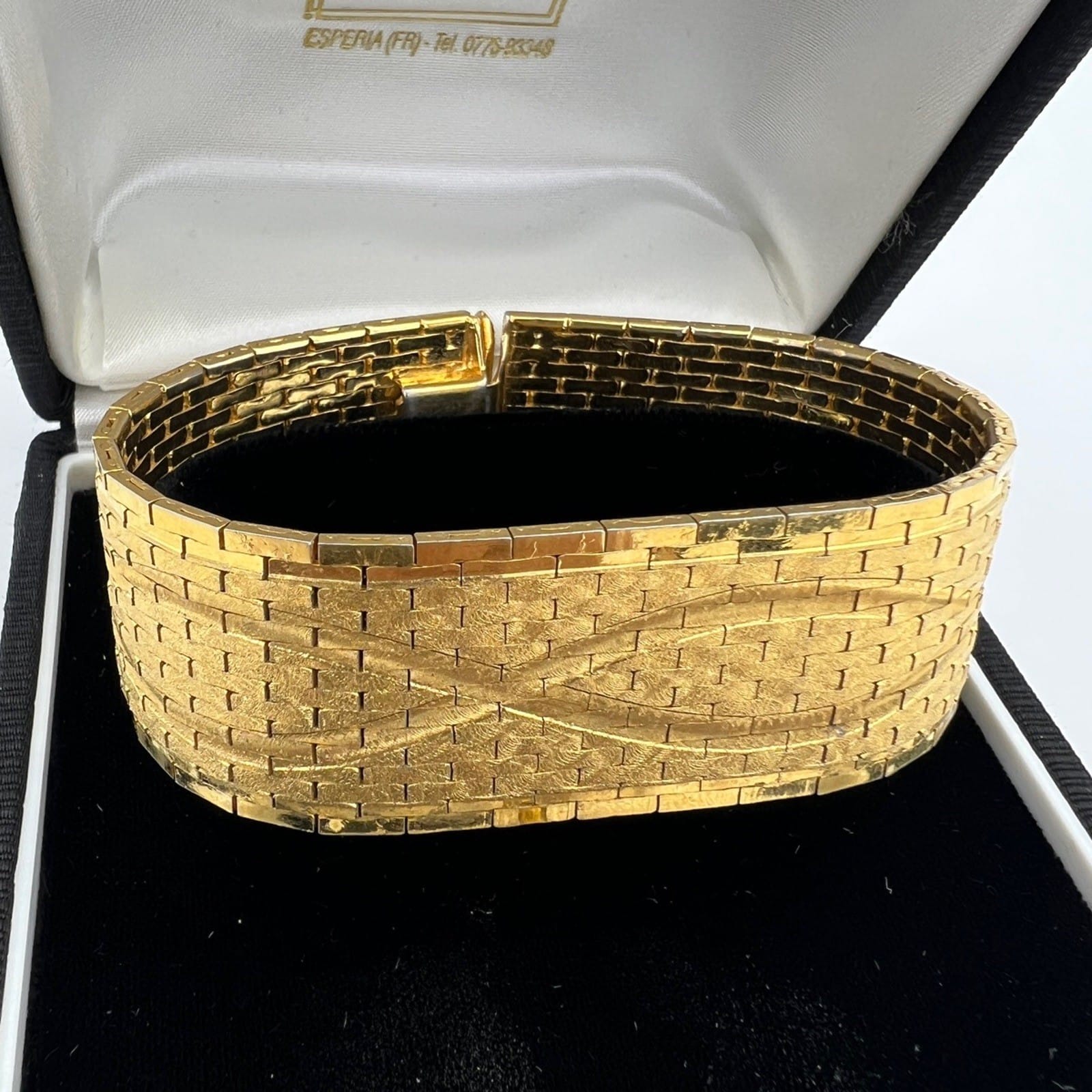 Bracciale da donna in Oro 18 kt Placcato braccialetto fascia semi rigido anni 50 Categoria  Bigiotteria & Accessori