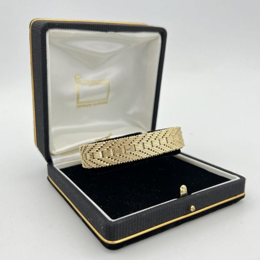 Bracciale da donna in Oro 18 kt Placcato braccialetto fascia semi rigido anni 50 Categoria  Bigiotteria & Accessori