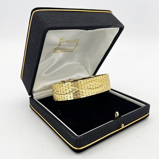Bracciale da donna in Oro 18 kt Placcato braccialetto fascia semi rigido anni 50 Categoria  Bigiotteria & Accessori