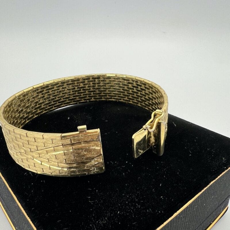 Bracciale da donna in Oro 18 kt Placcato braccialetto fascia semi rigido anni 50 Categoria  Bigiotteria & Accessori