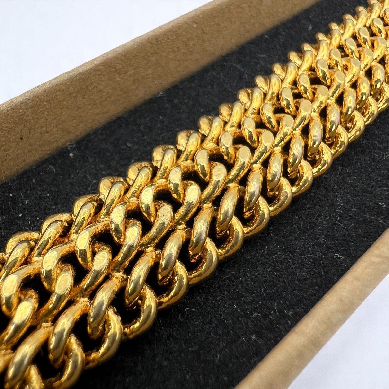 Bracciale da donna in Oro Giallo Placcato braccialetto fascia morbida Vintage Categoria  Bigiotteria & Accessori