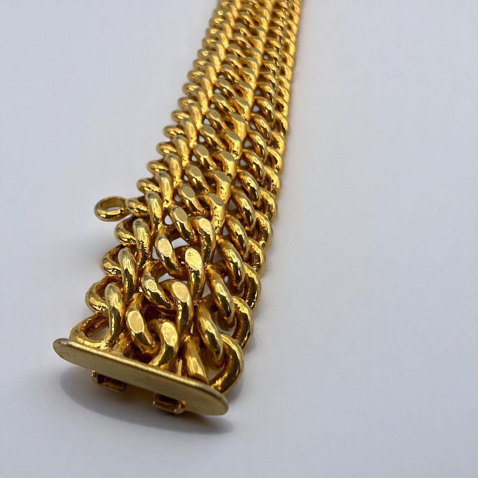 Bracciale da donna in Oro Giallo Placcato braccialetto fascia morbida Vintage Categoria  Bigiotteria & Accessori