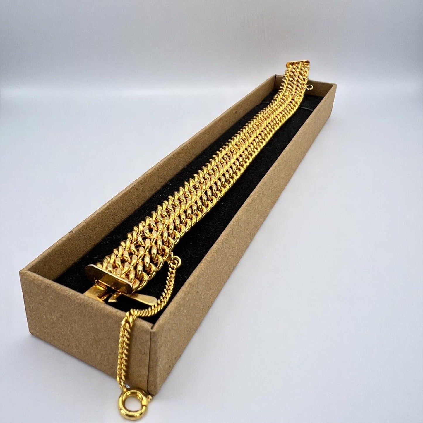 Bracciale da donna in Oro Giallo Placcato braccialetto fascia morbida Vintage Categoria  Bigiotteria & Accessori