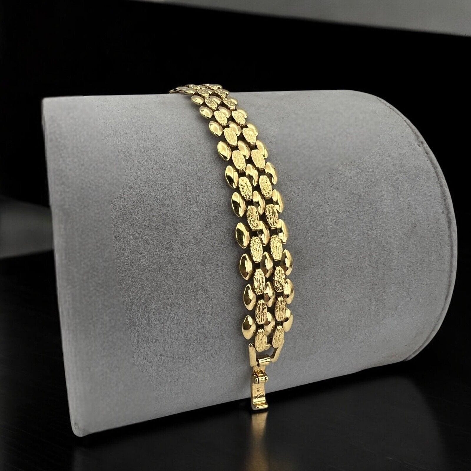 Bracciale da donna in Oro Placcato 18 KT braccialetto fascia morbida Vintage Categoria  Bigiotteria & Accessori