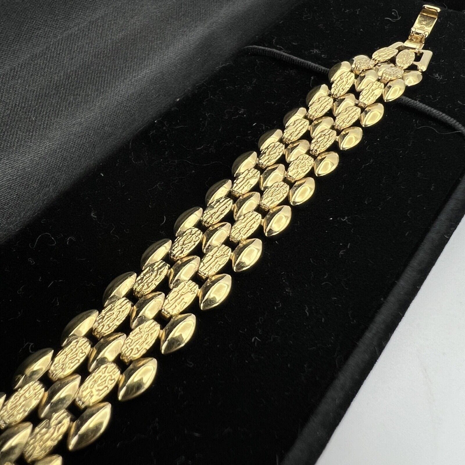 Bracciale da donna in Oro Placcato 18 KT braccialetto fascia morbida Vintage Categoria  Bigiotteria & Accessori