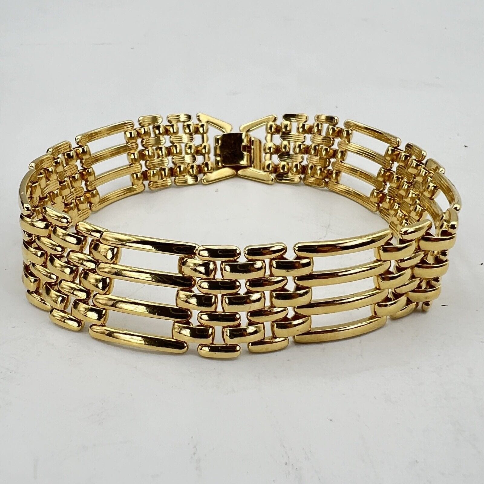 Bracciale da donna in Oro Placcato 18 KT braccialetto fascia morbida Vintage Categoria  Bigiotteria & Accessori