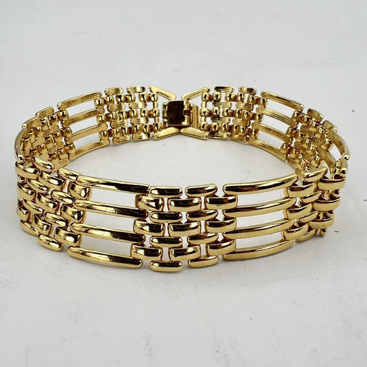 Bracciale da donna in Oro Placcato 18 KT braccialetto fascia morbida Vintage Categoria  Bigiotteria & Accessori