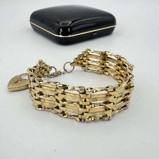 Bracciale da donna in Oro Placcato braccialetto fascia morbida anni 60 Cuore Categoria  Bigiotteria & Accessori