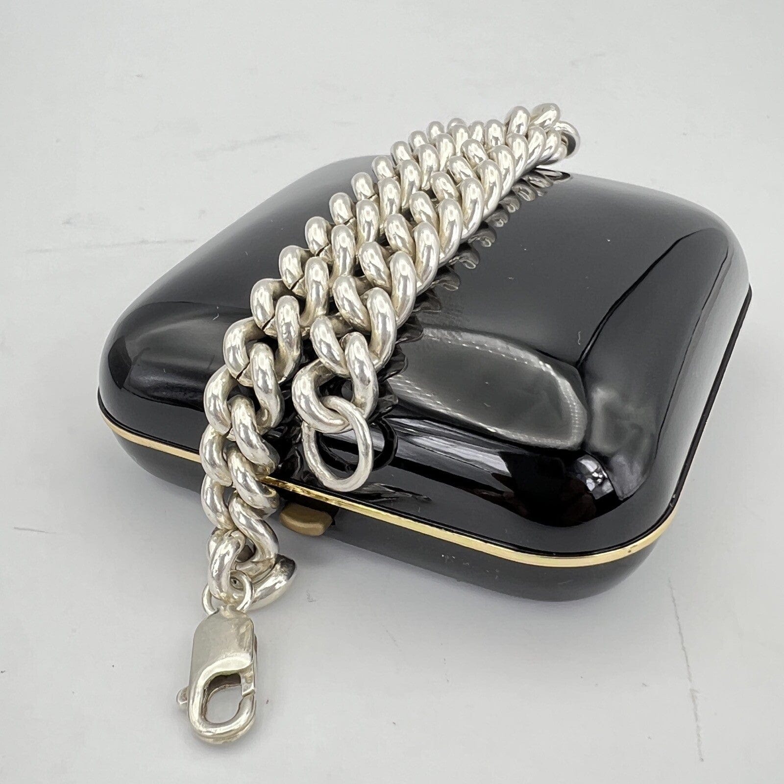 Bracciale da Uomo Donna in argento sterling 925 braccialetto catena anni 60 Categoria  Bigiotteria & Accessori