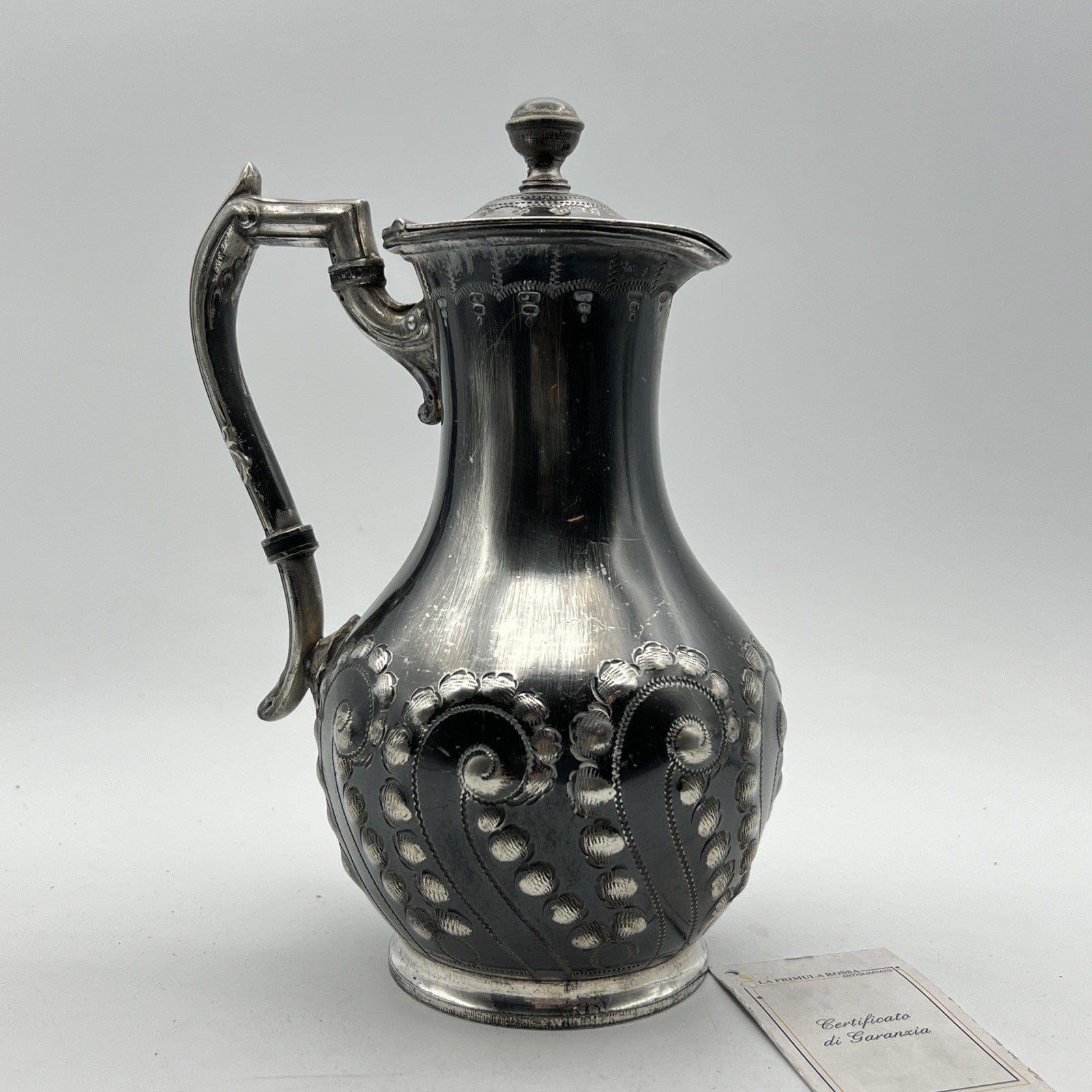 Brocca caraffa antica in argento sheffield silver plated Versatoio d'epoca 800 Categoria  Brocche