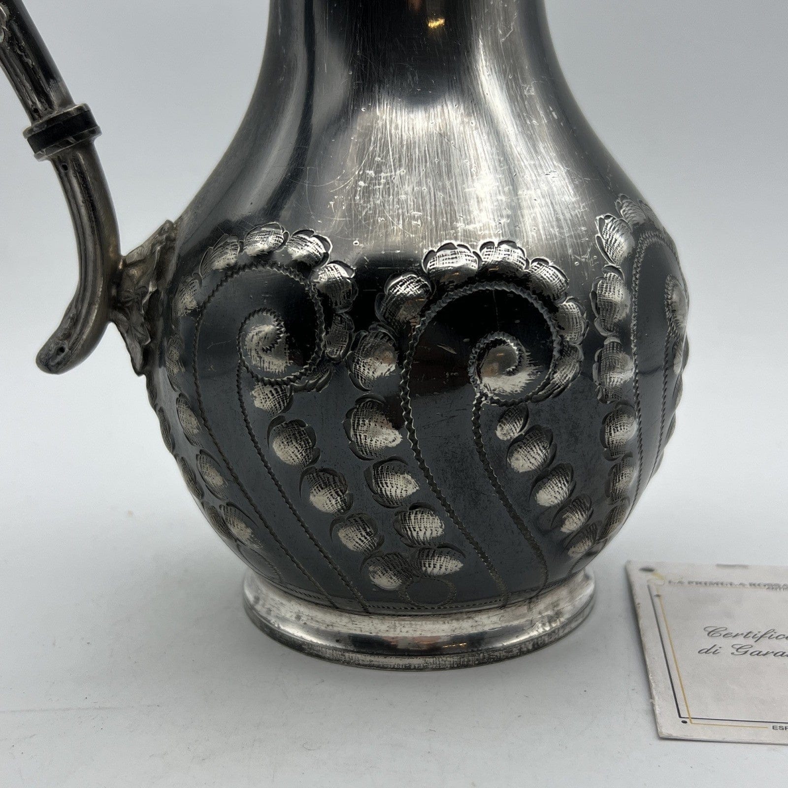 Brocca caraffa antica in argento sheffield silver plated Versatoio d'epoca 800 Categoria  Brocche