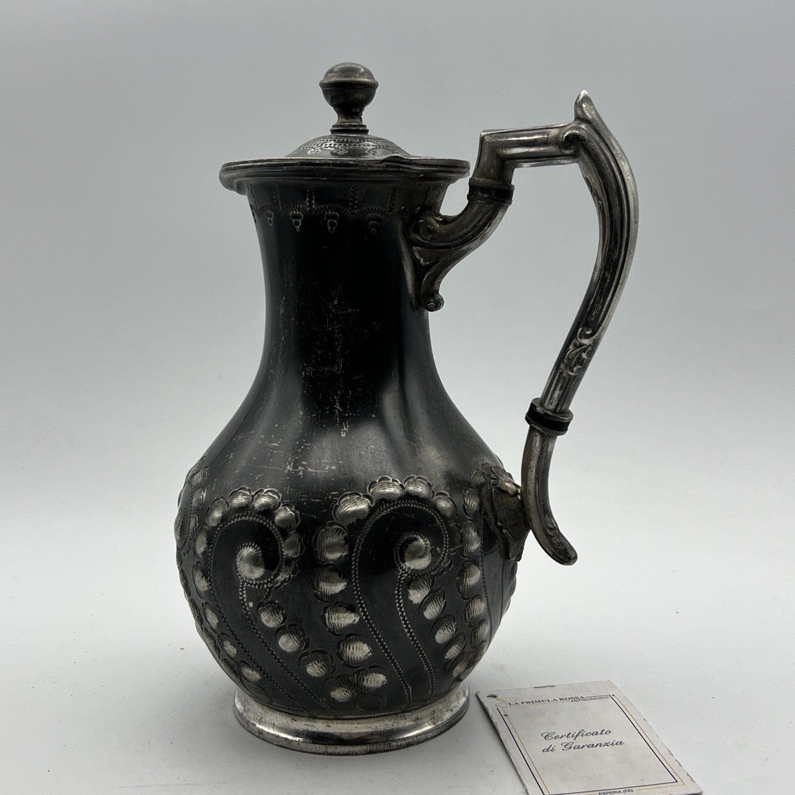 Brocca caraffa antica in argento sheffield silver plated Versatoio d'epoca 800 Categoria  Brocche