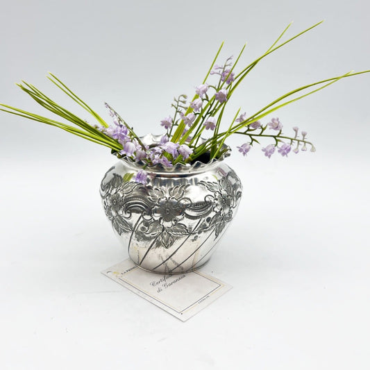 Cache pot antico in argento sheffield silver plated vasetto portafiori vaso 800 Categoria  Sheffield & Argento