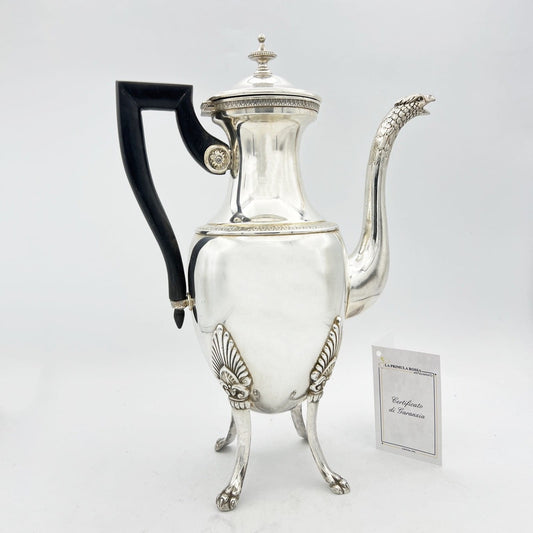 Caffettiera Francese in argento silver plated Antico '1920 stile Luigi XVI Categoria  Sheffield & Argento