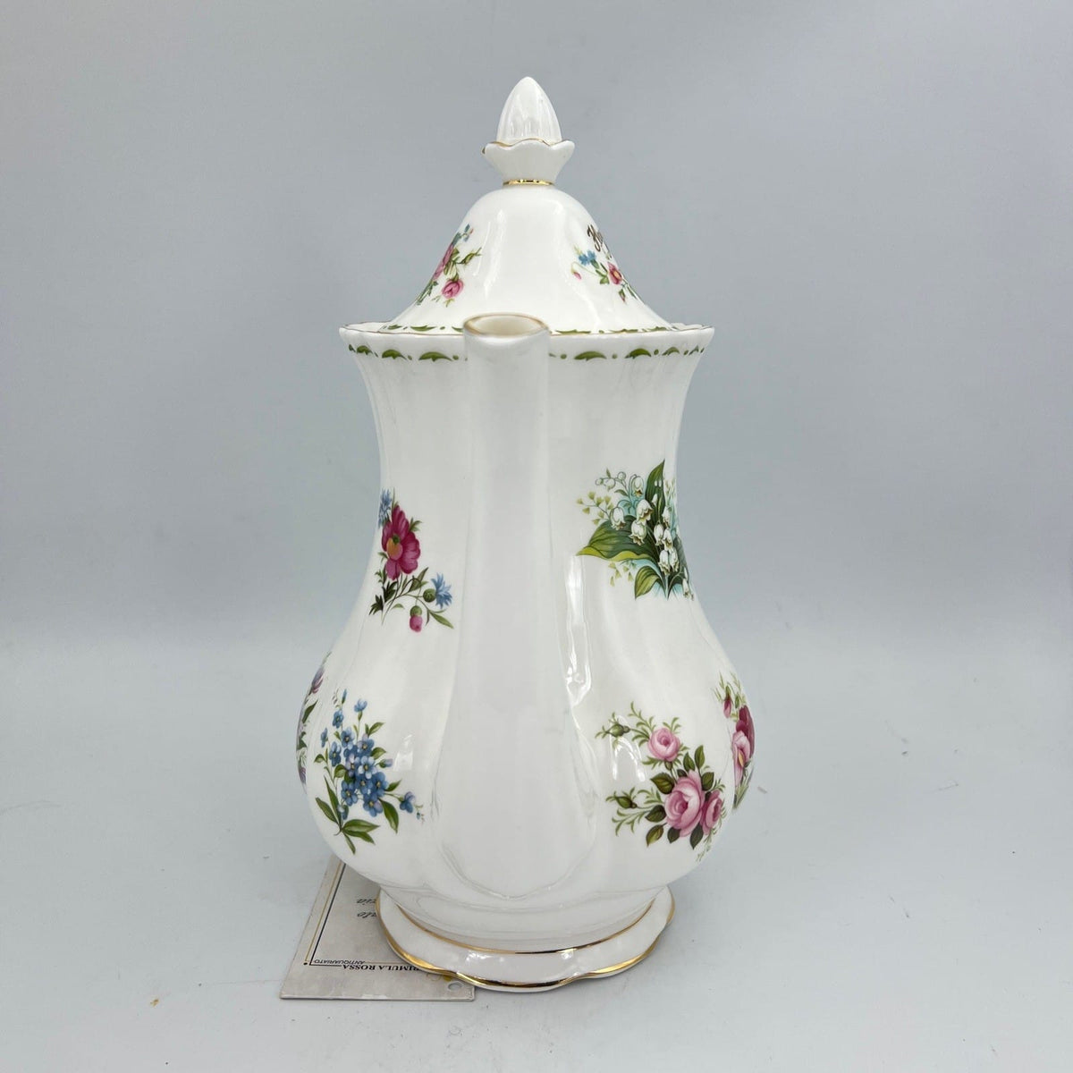 Caffettiera in porcellana Royal Albert con mesi Flower of the month teiera 1984 Categoria  Servizio tazze - Tazze