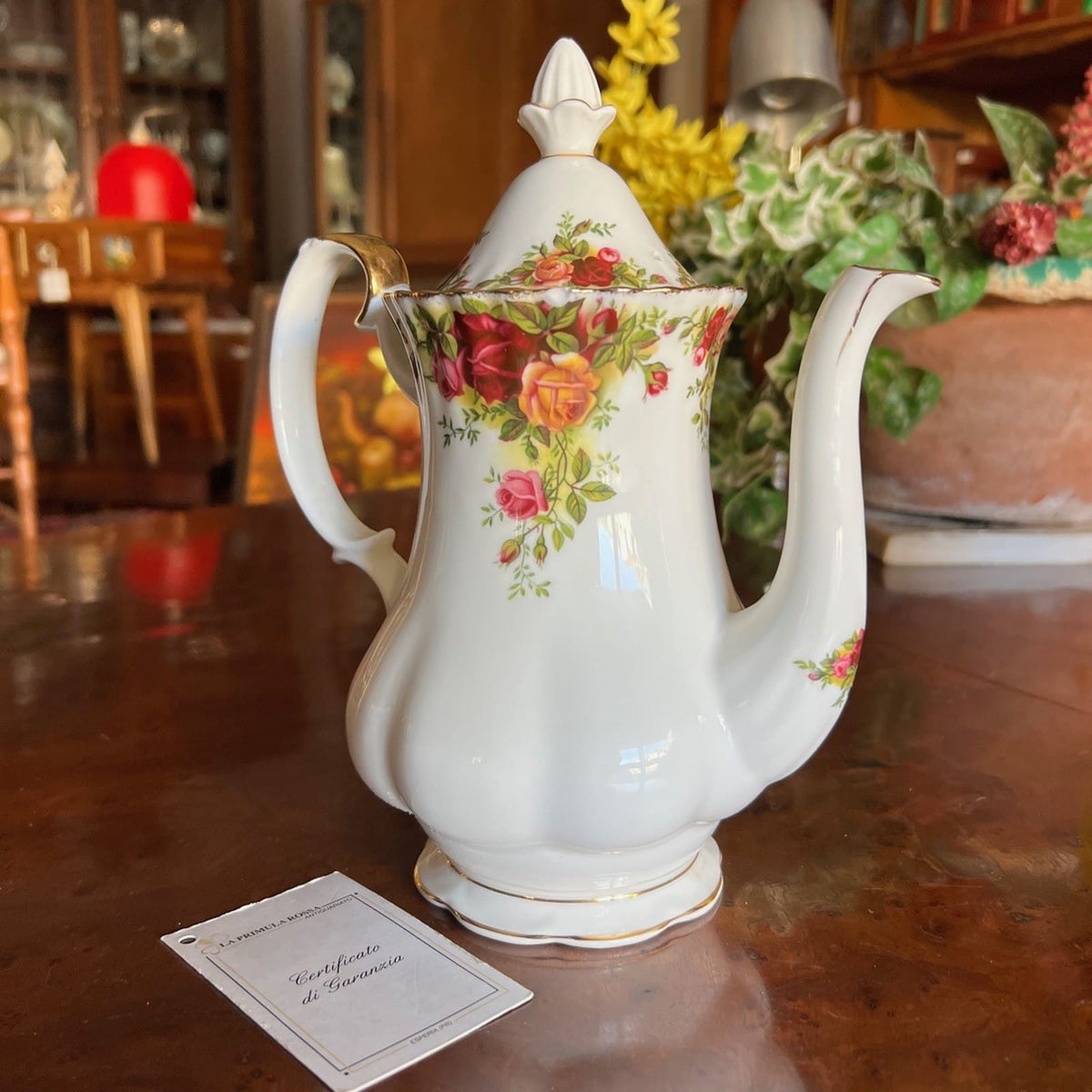 Caffettiera in porcellana Royal Albert Old Country Roses Originale anni '60 Rose Categoria  Servizio tazze - Tazze