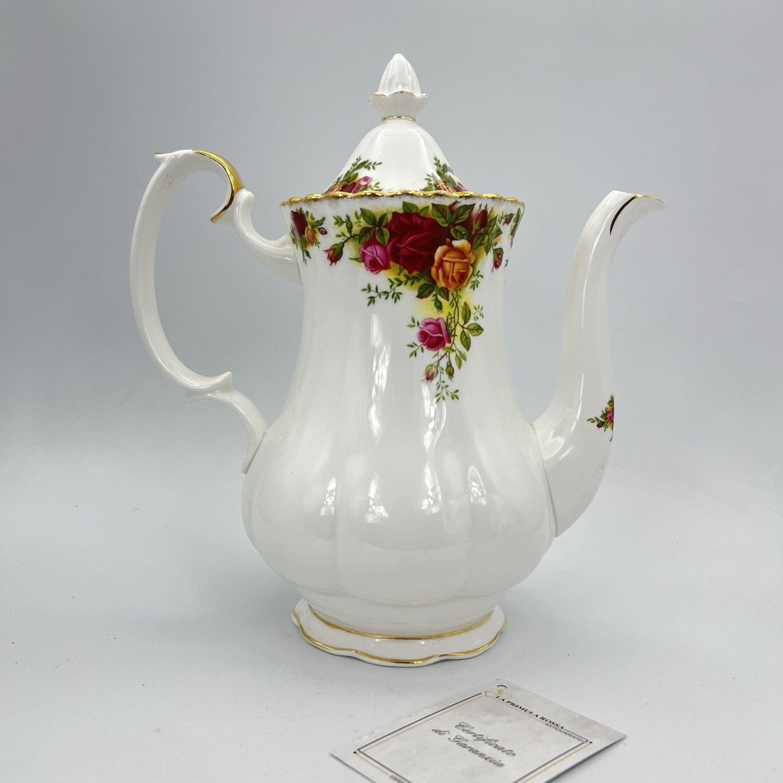 Caffettiera in porcellana Royal Albert Old Country Roses teiera anni '60 Rose Categoria  Servizio tazze - Tazze