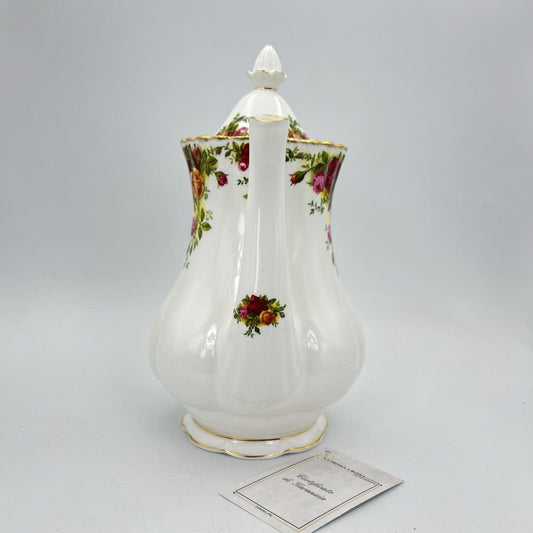 Caffettiera in porcellana Royal Albert Old Country Roses teiera anni '60 Rose Categoria  Servizio tazze - Tazze