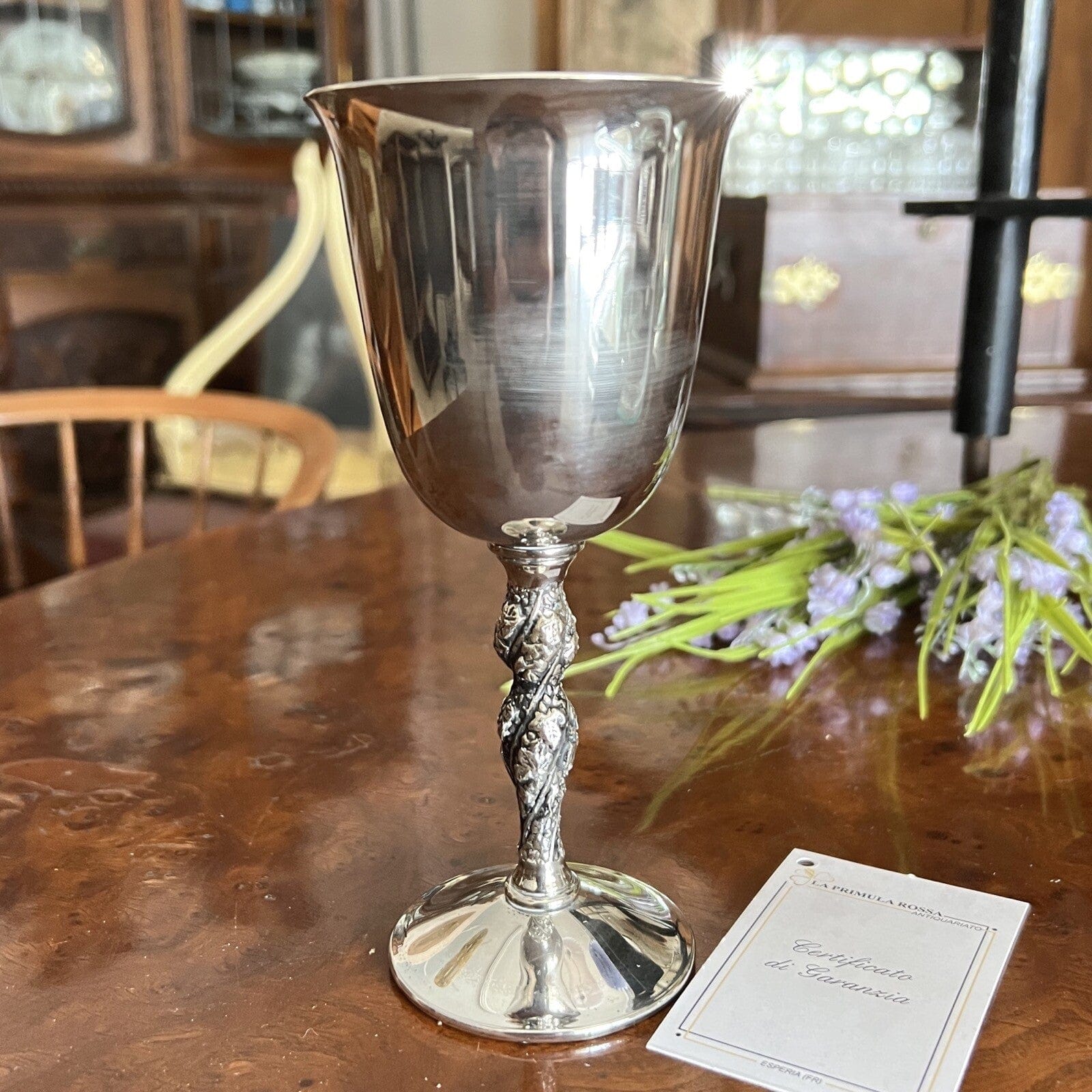 Calice in Argento Placcato Bicchiere per da vino Silver Plated Retrò Vintage Categoria  Sheffield & Argento