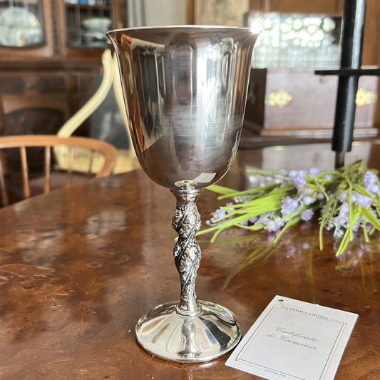 Calice in Argento Placcato Bicchiere per da vino Silver Plated Retrò Vintage Categoria  Sheffield & Argento