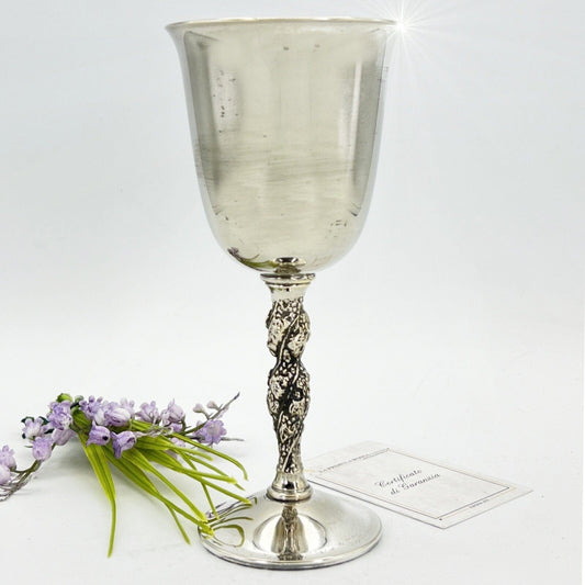 Calice in Argento Placcato Bicchiere per da vino Silver Plated Retrò Vintage Categoria  Sheffield & Argento