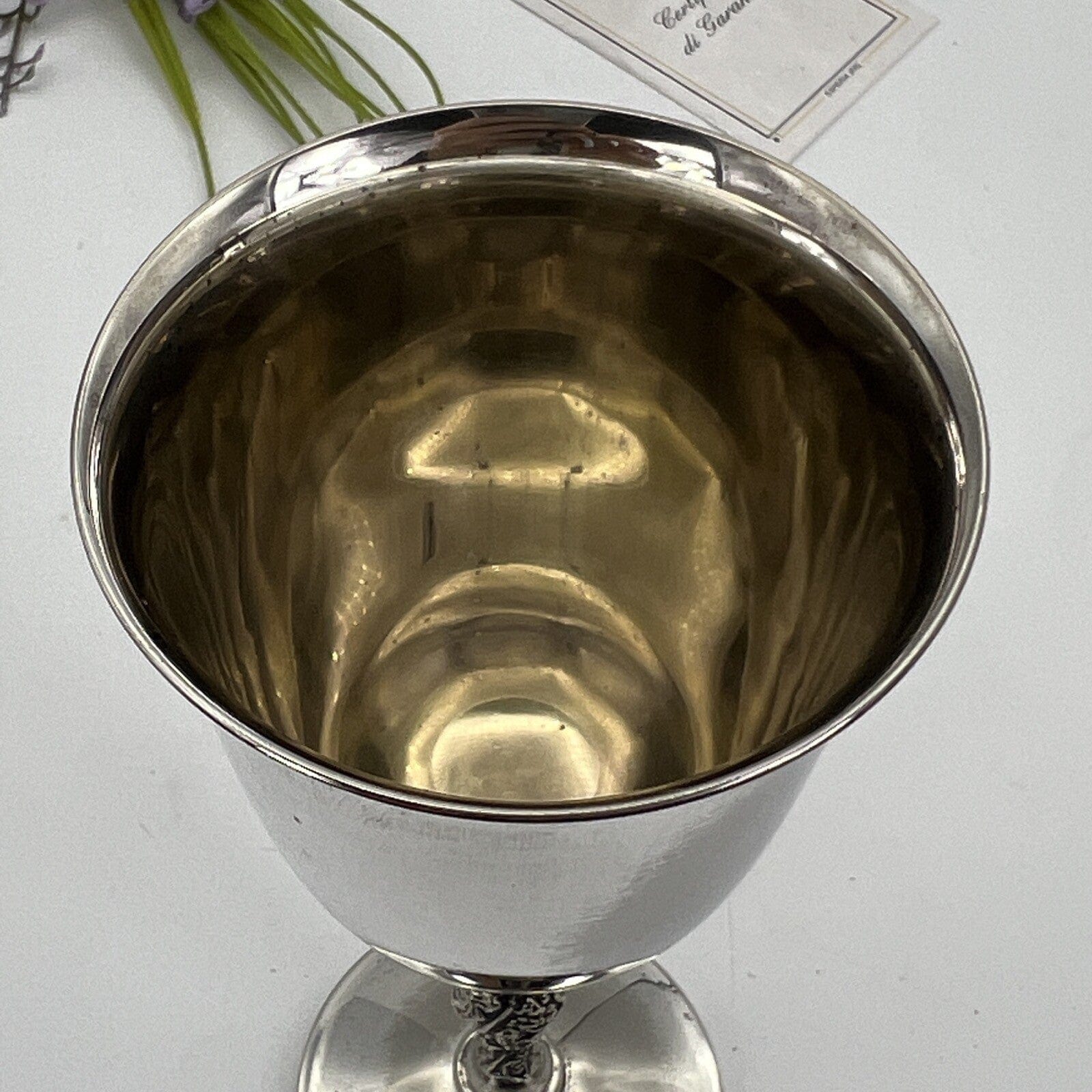 Calice in Argento Placcato Bicchiere per da vino Silver Plated Retrò Vintage Categoria  Sheffield & Argento