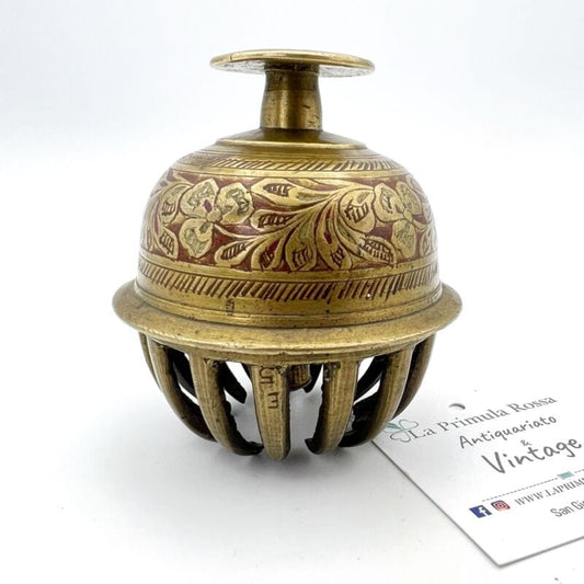 Campana in ottone Antica Orientale campanella d'epoca Tibetana da Meditazione Categoria  Campane - Campanelle