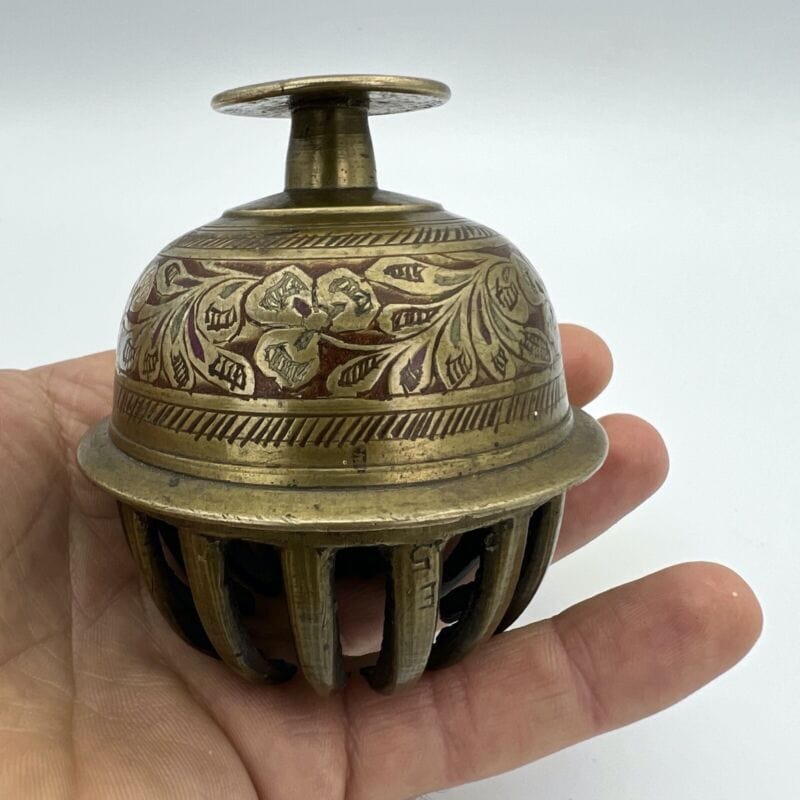 Campana in ottone Antica Orientale campanella d'epoca Tibetana da Meditazione Categoria  Campane - Campanelle