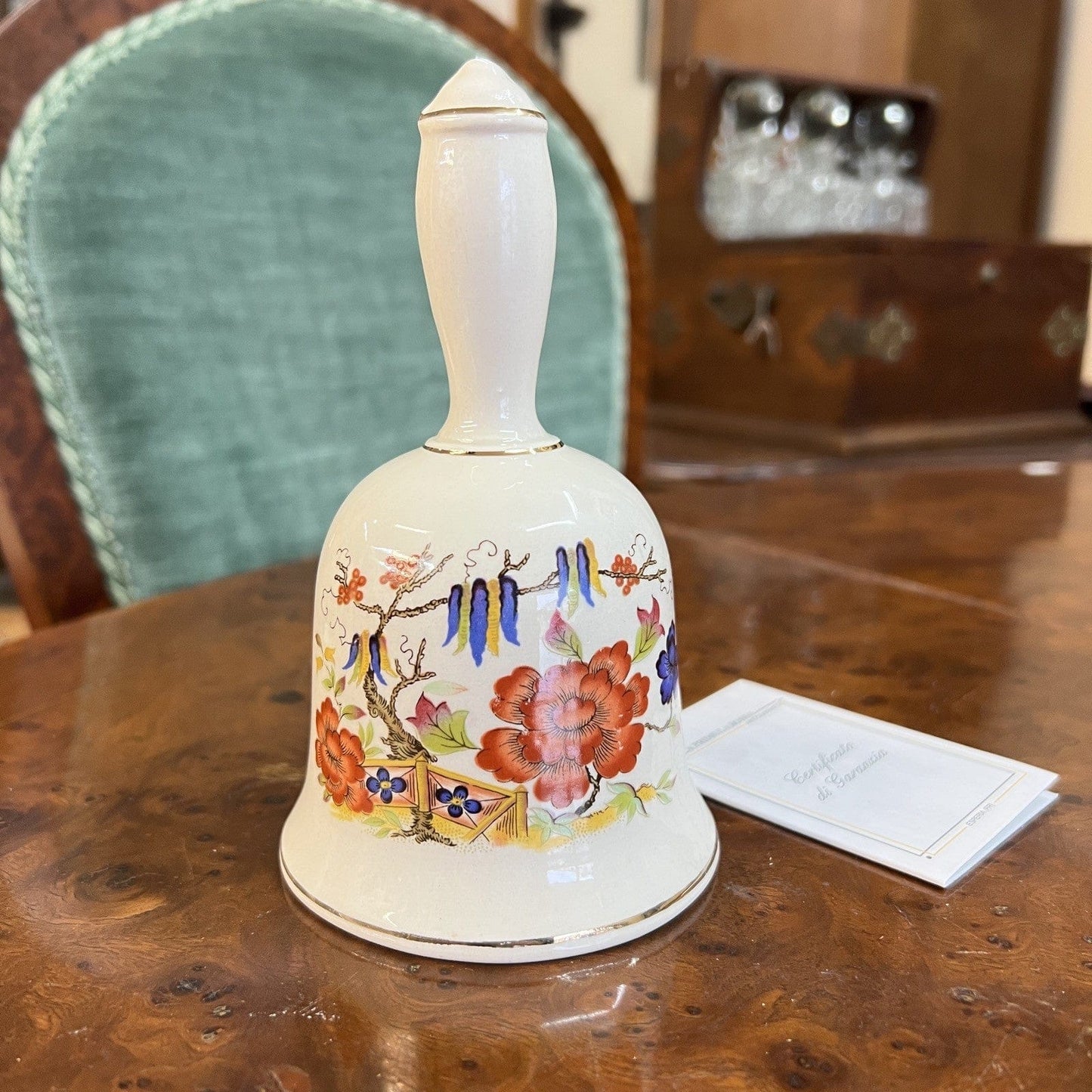 Campanella in cermica  campana vintage Inglese Sadler anni '40 stile Chinoiserie Categoria  Campane - Campanelle