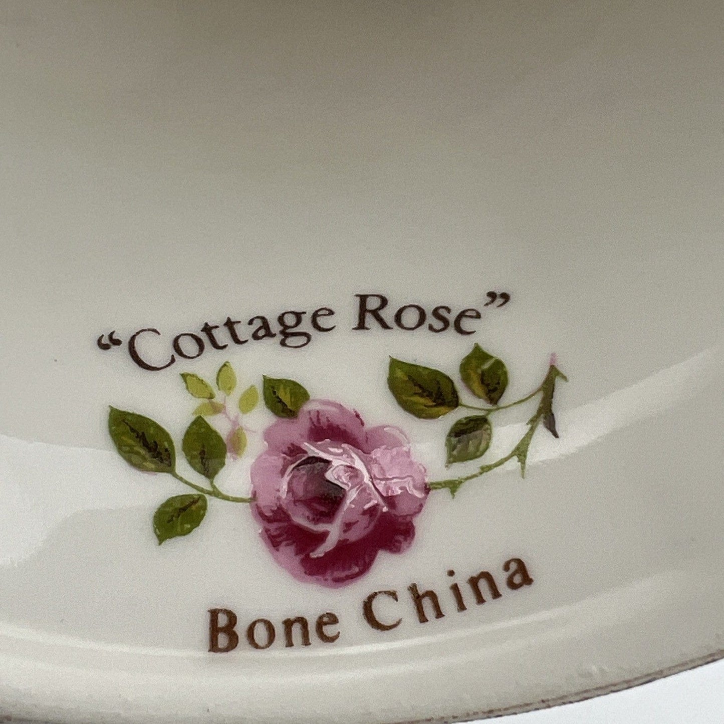 Campanella in porcellana bianca cermica campana vintage Inglese Cottage Rose Categoria  Campane - Campanelle