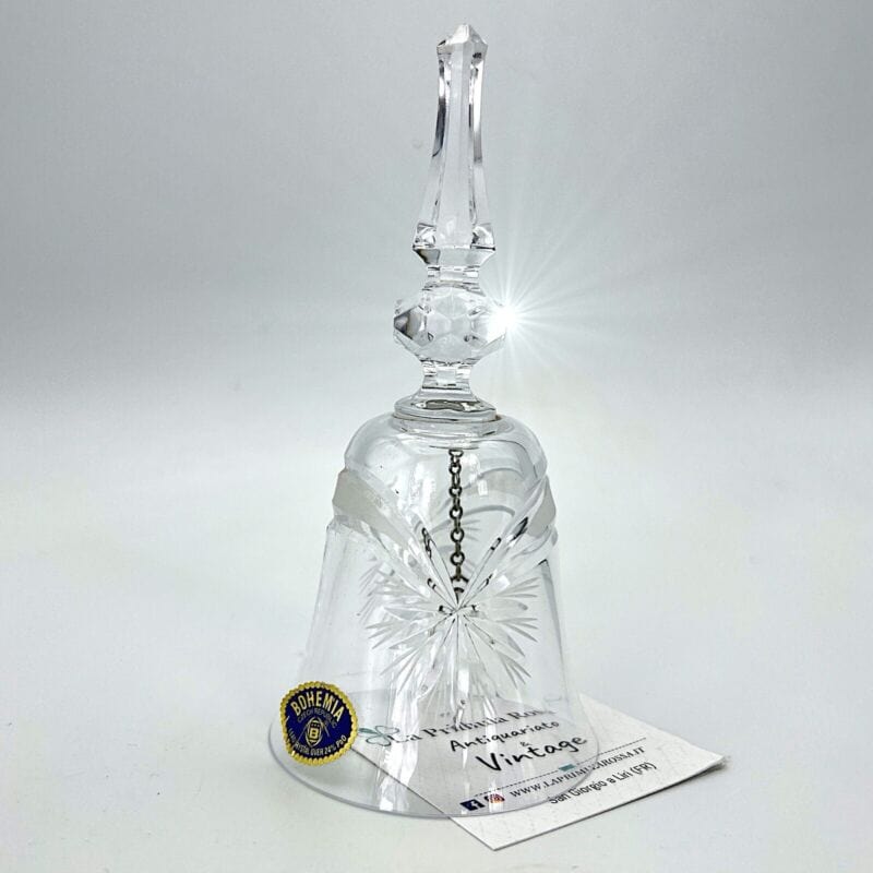 Campanella vintage in Cristallo Bohemia vetro campana decorativa da tavolo Categoria  Campane - Campanelle