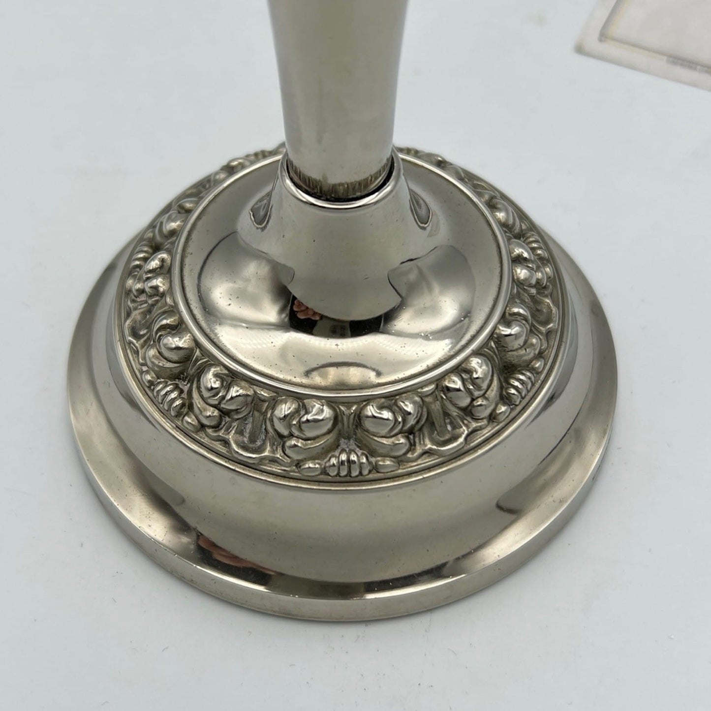 Candelabro antico in argento silver plated candeliere portacandela monofiamma Categoria  Sheffield & Argento
