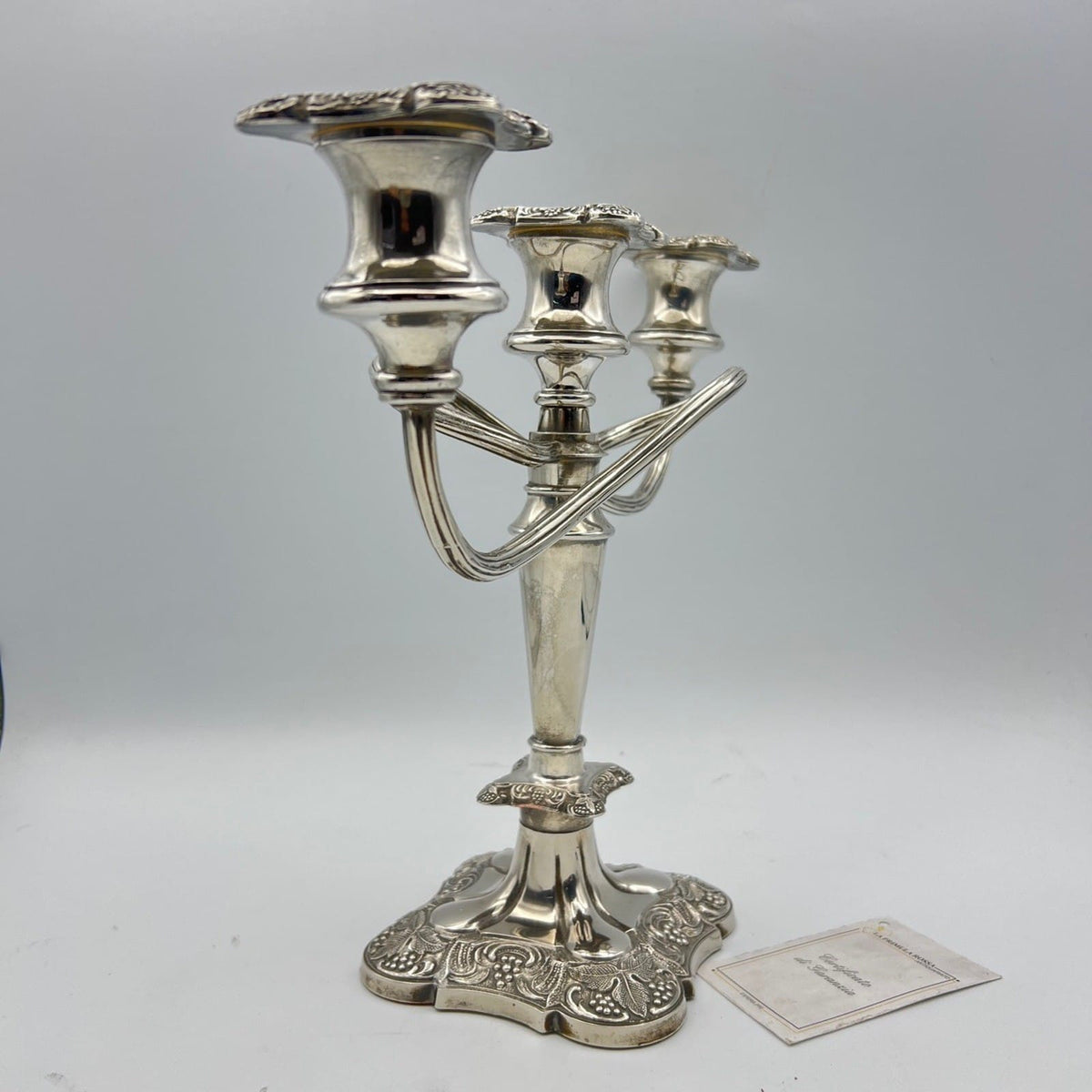 Candelabro antico in argento silver plated candeliere portacandela Sheffield Categoria  Sheffield & Argento