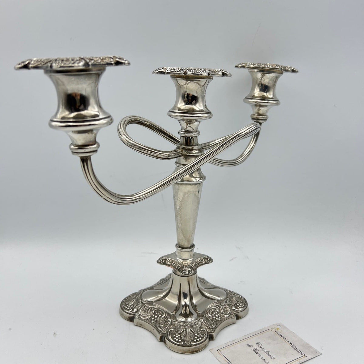 Candelabro antico in argento silver plated candeliere portacandela Sheffield Categoria  Sheffield & Argento