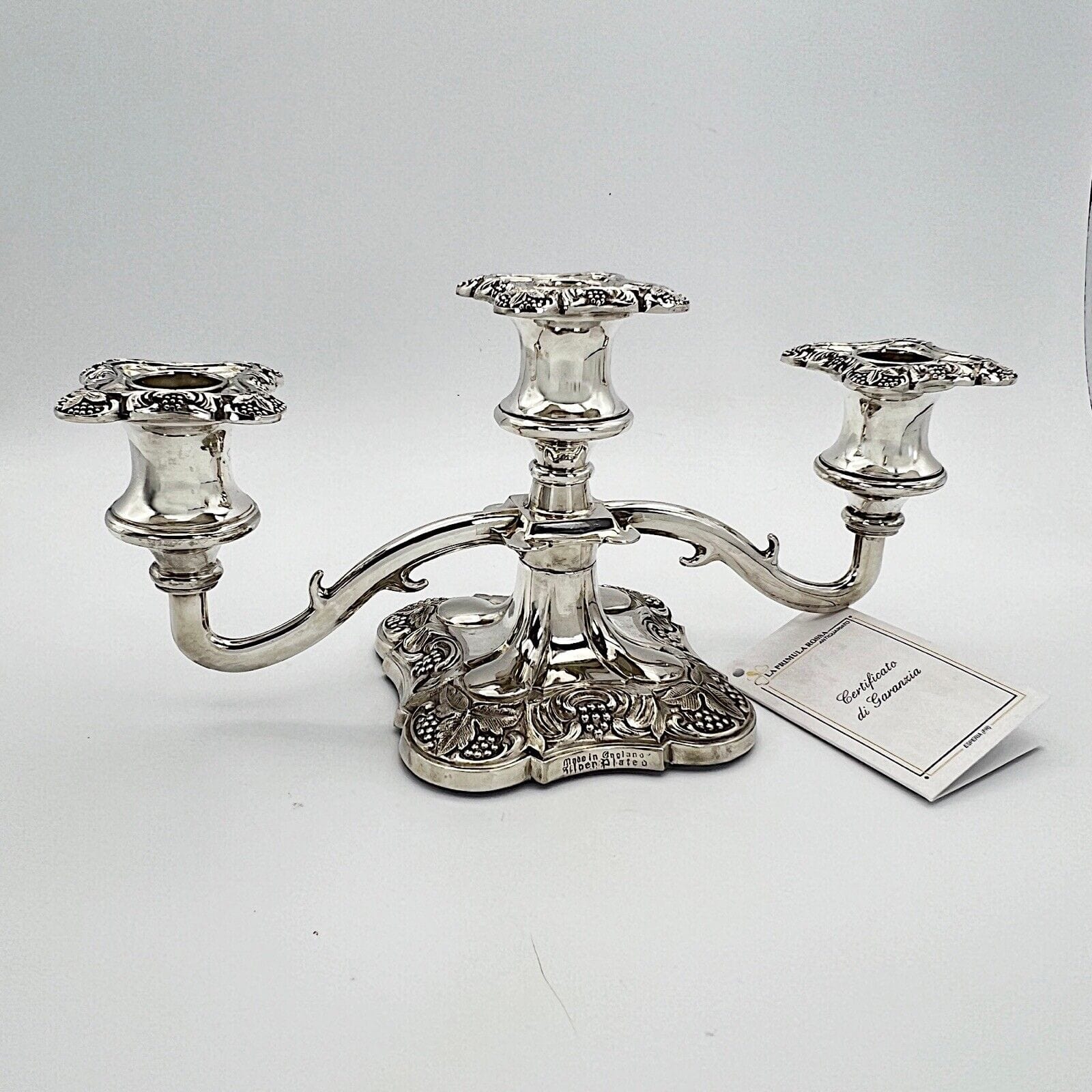 Candelabro antico in argento silver plated candeliere portacandela Sheffield Categoria  Sheffield & Argento