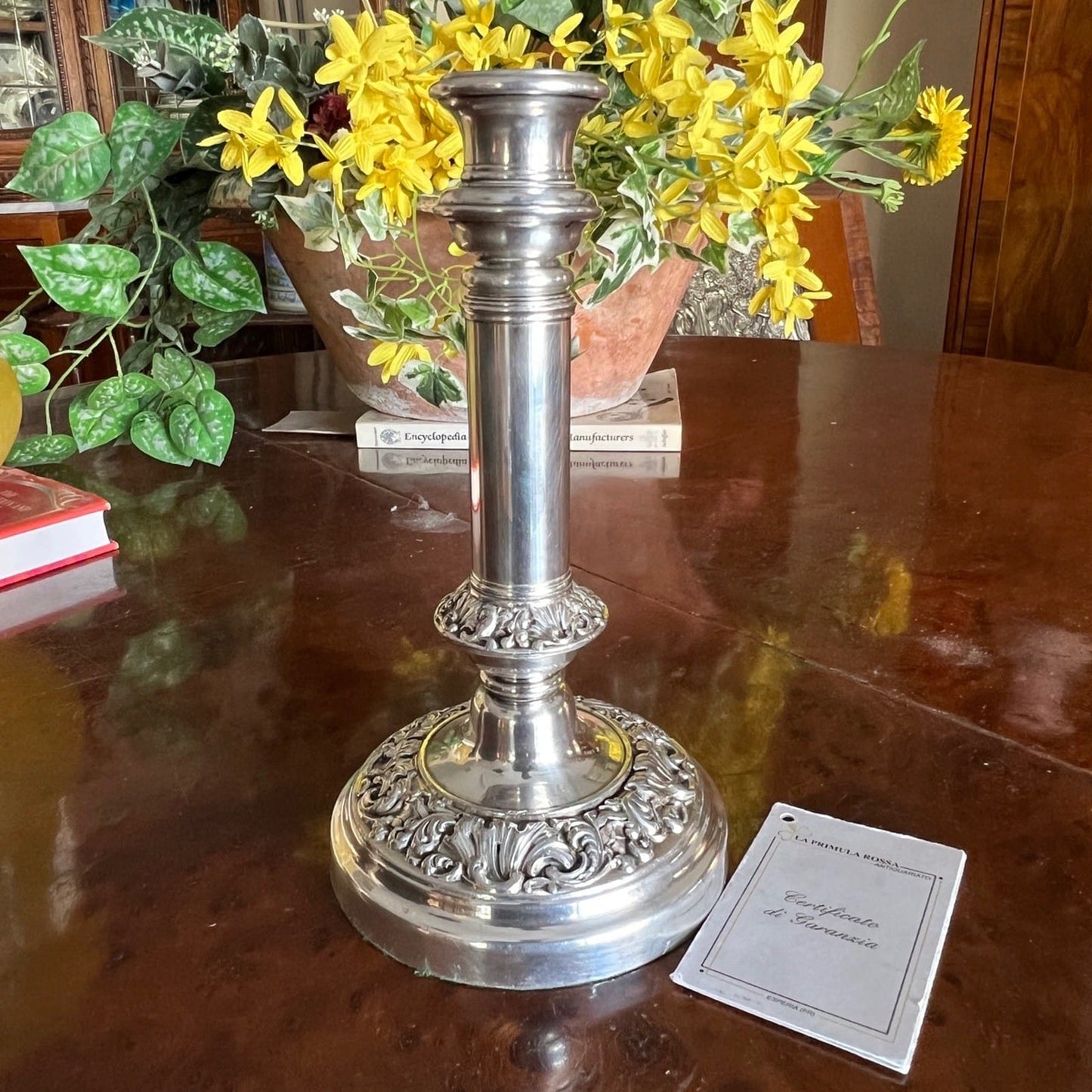 Candelabro antico in argento silver plated candeliere portacandela telescopico Categoria  Sheffield & Argento