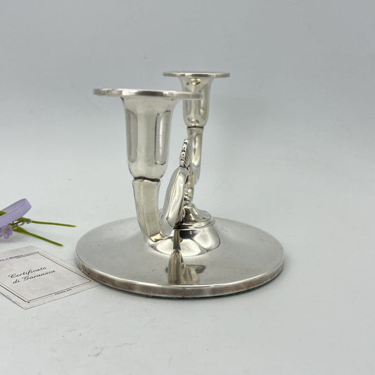 Candelabro antico in argento silver plated candeliere portacandele a 2 fiamme Categoria  Sheffield & Argento