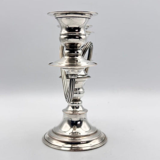 Candelabro antico in argento silver plated candeliere portacandele a 3 fiamme Categoria  Sheffield & Argento