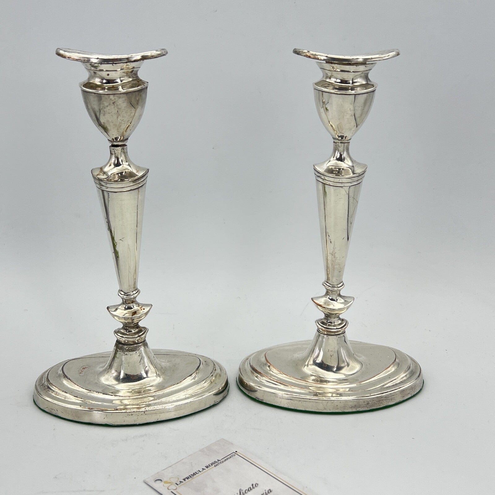 Candelabro antico in argento Silver Plated Coppia candelieri portacandela Categoria  Sheffield & Argento
