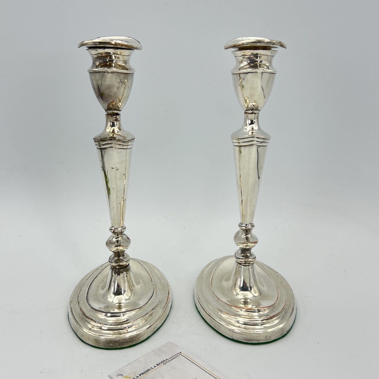 Candelabro antico in argento Silver Plated Coppia candelieri portacandela Categoria  Sheffield & Argento