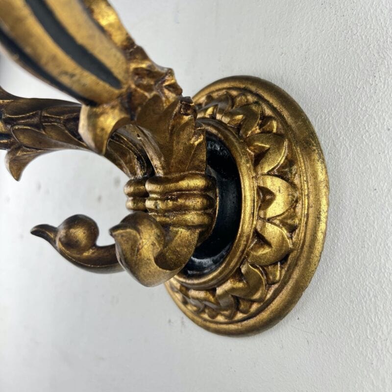 Candeliere stile antico Applique vintage in legno dorato oro lampada da parete Categoria  Lampade Appliques