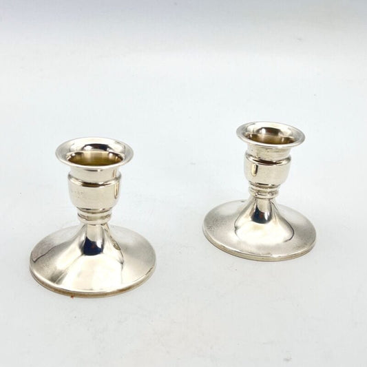 Candelieri Candelabro stile antico in argento 925 portacandela  monofiamma Categoria  Sheffield & Argento