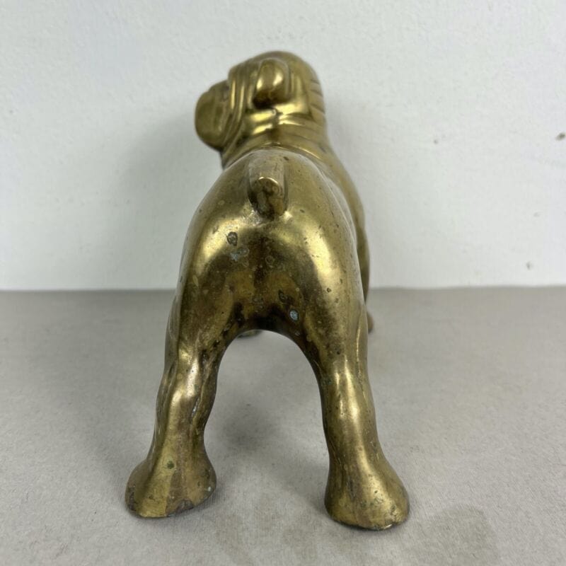 Cane Bulldog in Ottone di scultura Vintage Epoca 900 Categoria  Ottone