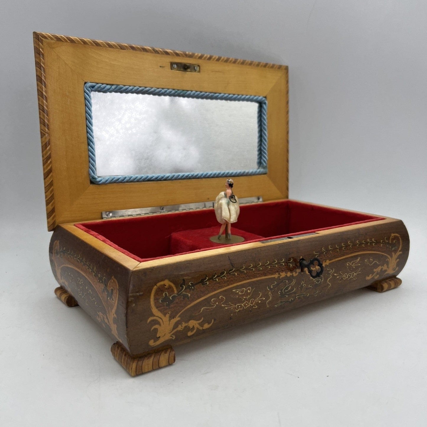 Carillon con Ballerina antica in legno portagioie cofanetto Melodia  Romantica Categoria  Carillon