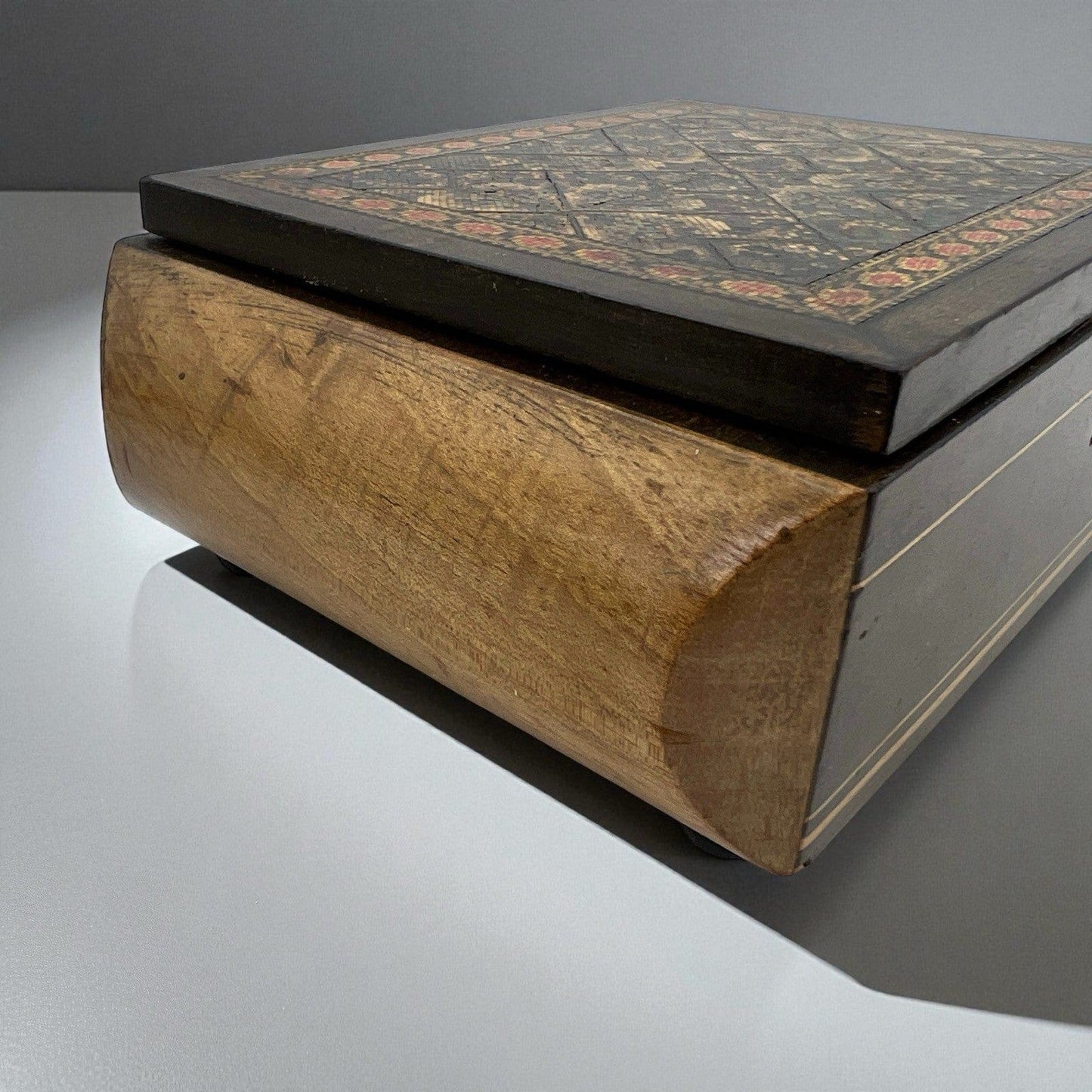 Carillon vintage antico in legno scatola portagioie cofanetto Arrivederci Roma Categoria  Carillon