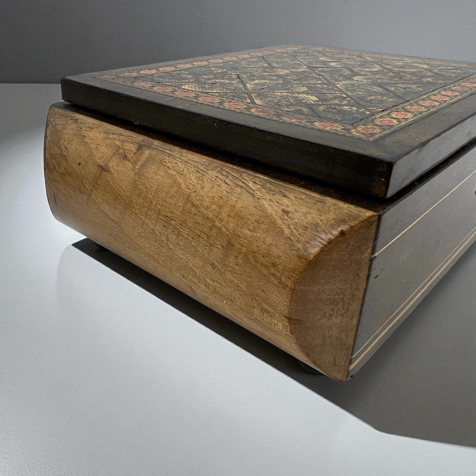 Carillon vintage antico in legno scatola portagioie cofanetto Arrivederci Roma Categoria  Carillon